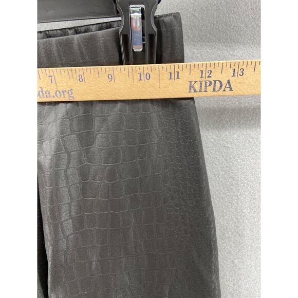 TOPSHOP Leggings Womens Sz 2 Black Faux Snake Stretch High Rise Comfort - Picture 3 of 11